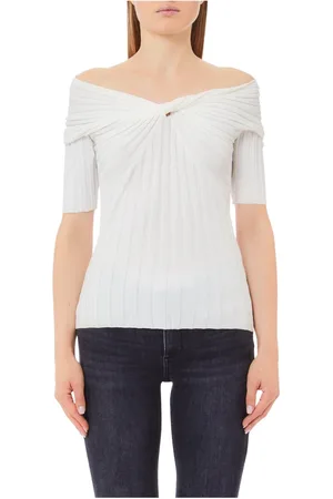 Liu Jo Femme, Blouses et Chemises, Blanc, Taille: 36 FR Haut Élégant à Col Fermé