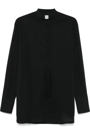 Totême Femme, Blouses et Chemises, Noir, Taille: 40 FR Chemise Col Montant Élégante