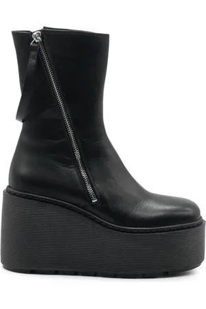 vic matiè Femme, Chaussures, Noir, Taille: 35 EU Stripy Bottine à Talon Compensé Noir