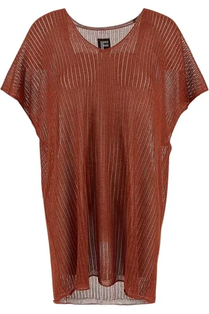 FISICO Femme, Robes, , Taille: 40 FR Robe Caftan Tricotée