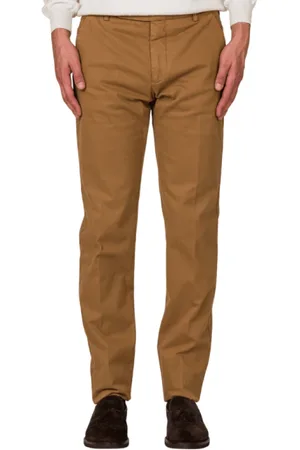 Berwich Homme, Pantalons, Brun, Taille: L Pantalon en Coton Marron Coupe Regular Xgab