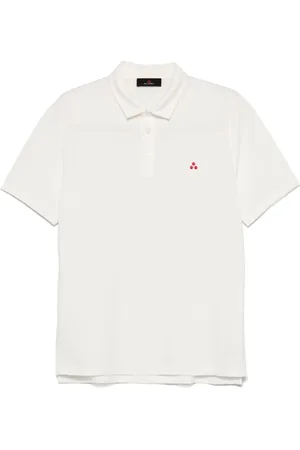 Peuterey Homme, Tops, Blanc, Taille: 2XL Polo Blanc avec Logo Brodé
