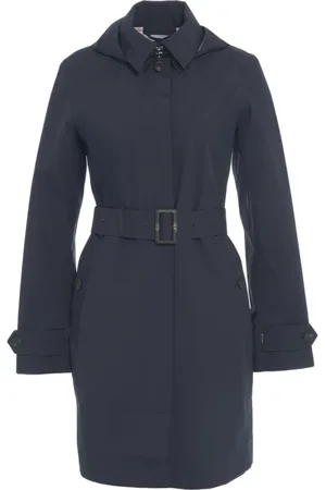save the duck Femme, Manteaux, Bleu, Taille: 46 FR Imperméable Trench 
