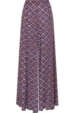 Maliparmi Femme, Pantalons, Multicolore, Taille: 38 FR Pantalon Large Motif Viscose