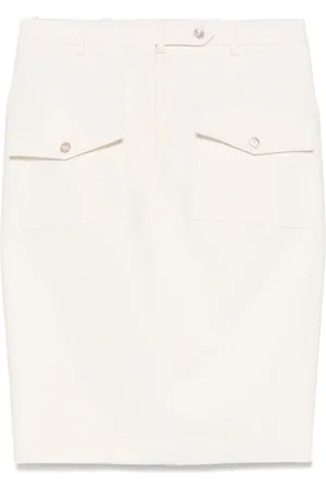 Tom Ford Femme, Jupes, Blanc, Taille: 38 FR Jupe Blanche avec Fente Arrière