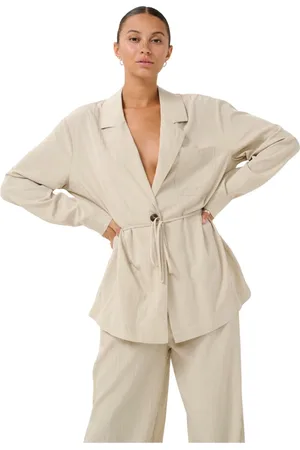 Kaffe Femme, Blouses et Chemises, Gris, Taille: 36 FR Chemise Veste Blouse Gris Plume