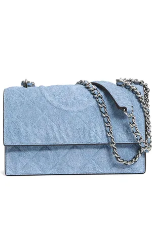 Tory Burch Femme, Sacs, Bleu, Taille: ONE Size Sac Bandoulière en Denim