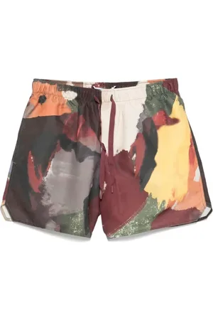 J.W.Anderson Homme, Maillots de bain, Multicolore, Taille: XL Short de bain à imprimé abstrait