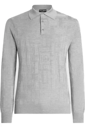 Dolce & Gabbana Homme, Pulls, Gris, Taille: XL Pull en Maille Élégant