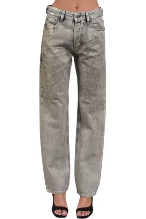 Diesel Femme, Jeans, Gris, Taille: W30 Jean boyfriend régulier en marbre gris