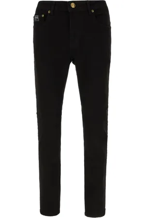 VERSACE Homme, Jeans, Noir, Taille: W35 Jeans en Denim Classiques pour un Usage Quotidien