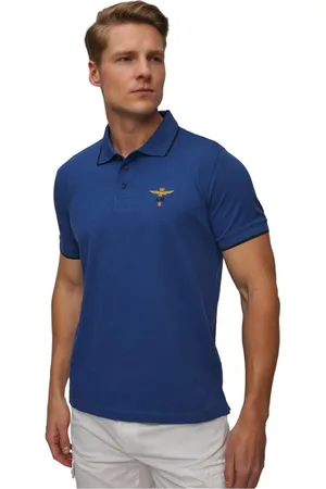 Aeronautica Militare Homme, Tops, Bleu, Taille: 2XL Polo en Coton