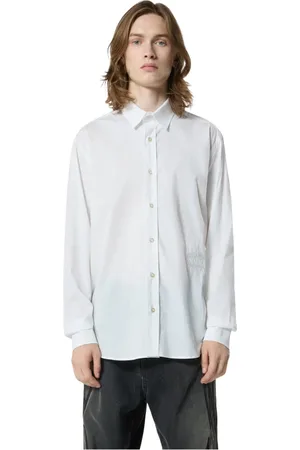 John Richmond Homme, Chemises, Blanc, Taille: 2XL Chemise blanche pour homme avec détail brodé