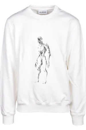 HAN Kjøbenhavn Homme, Sweatshirts et sweats à capuche, Blanc, Taille: S Maglia