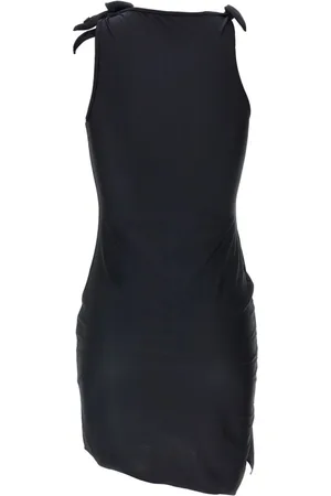 COPERNI Femme, Robes, Noir, Taille: 38 FR Robe Mini Noire Asymétrique à Fleurs