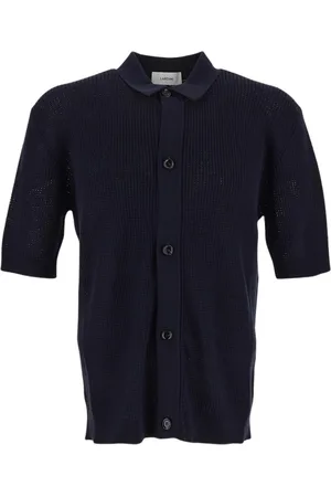 LARDINI Homme, Pulls, Bleu, Taille: L Polo en maille fine