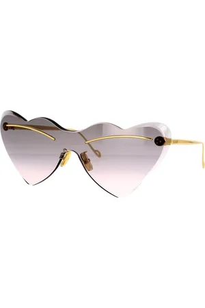 Loewe Femme, Accessoires, Jaune, Taille: ONE Size Lunettes de soleil exubérantes en forme de cœur
