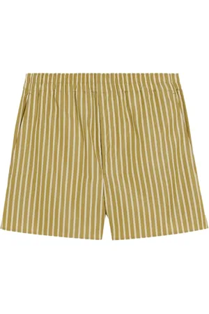 Ami Femme, Shorts, Jaune, Taille: 36 FR Shorts à Rayures Beige Orange