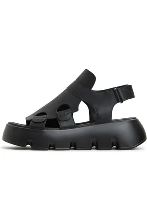 CESARE GASPARI Femme, Chaussures, Noir, Taille: 38 EU Sandales à Plateforme de Luxe - Noir