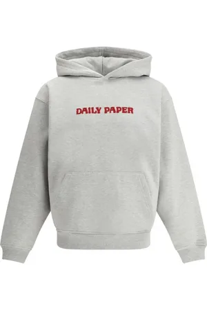 Daily paper Homme, Sweatshirts et sweats à capuche, Gris, Taille: S Sweat à Capuche Monogramme avec Poche Kangourou