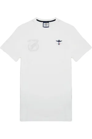 Aeronautica Militare Homme, Tops, Blanc, Taille: L T-shirt en coton