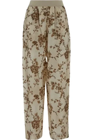UMA WANG Femme, Pantalons, Multicolore, Taille: 36 FR Pantalon Femme Droit à Taille Élastique