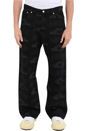 Arte Antwerp Homme, Jeans, Noir, Taille: W34 Jean imprimé cœur