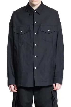 MASTERMIND Homme, Chemises, Noir, Taille: L Chemise en Denim Noir avec Imprimé Graphique