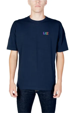 EA7 Homme, Tops, Bleu, Taille: S T-shirt bleu à manches courtes pour homme