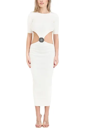 AKEP Femme, Robes, Blanc, Taille: 40 FR Robe femme