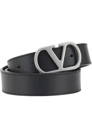 VALENTINO GARAVANI Homme, Accessoires, Noir, Taille: 110 CM Ceinture VLogo avec Boucle Contrastante