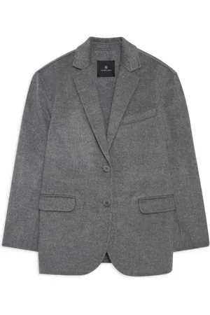 ANINE BING Femme, Vestes, Gris, Taille: 38 FR Heather Grey Cashmere Blend Blazer