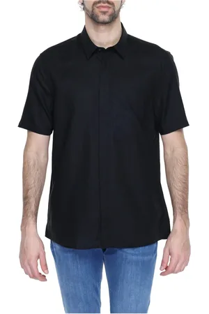 Antony Morato Homme, Chemises, Noir, Taille: XL Chemise à Manches Courtes en Lin