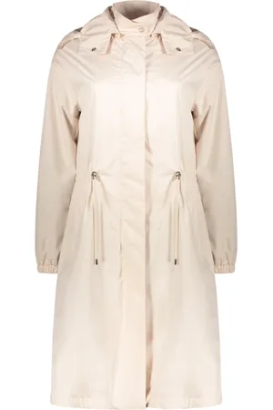 MOORER Femme, Manteaux, Rose, Taille: 36 FR Parka imperméable avec capuche ajustable
