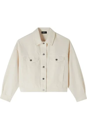 A.P.C. Femme, Vestes, , Taille: 36 FR Veste en jean en coton biologique couleur crème