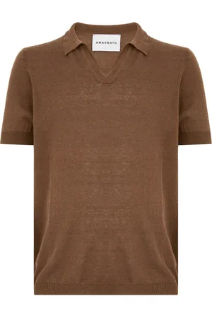 AMARANTO Amaránto, Homme, Tops, Brun, Taille: M T-shirt marron pour homme