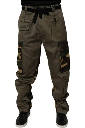 Dolce & Gabbana Homme, Pantalons, Multicolore, Taille: 2XL Pantalon Cargo camouflage avec détails logo