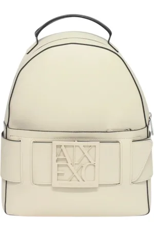 Armani Exchange Femme, Sacs, , Taille: ONE Size Sac à dos ivoire design monochrome boucle