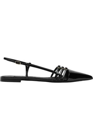 Dolce & Gabbana Femme, Chaussures, Noir, Taille: 37 1/2 EU Chaussures Plates Slingback Décontractées
