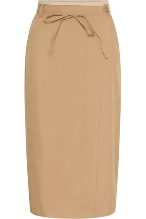 INWEAR Femme, Jupes, , Taille: 38 FR Jupe Midi Classique avec Ceinture à Nouer