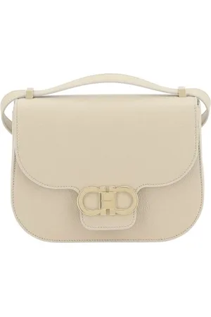 Salvatore Ferragamo Femme, Sacs, , Taille: ONE Size Sac à bandoulière en cuir géométrique avec Gancini doré