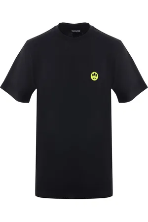 BARROW Homme, Tops, Noir, Taille: L T-shirt noir en coton avec impression