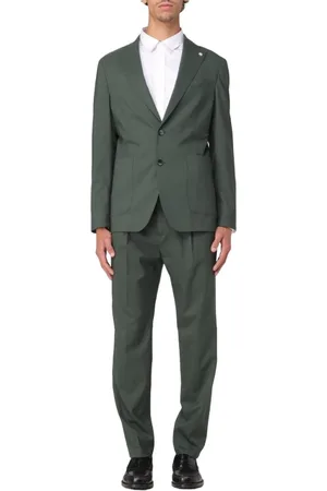 Manuel Ritz Homme, Costumes, Vert, Taille: 2XL Costume en Laine avec Pantalon