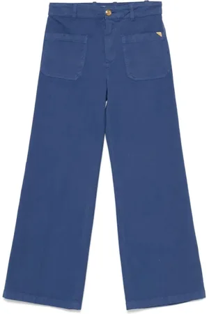 Chloé Femme, Pantalons, Bleu, Taille: 40 FR Pantalon large bleu
