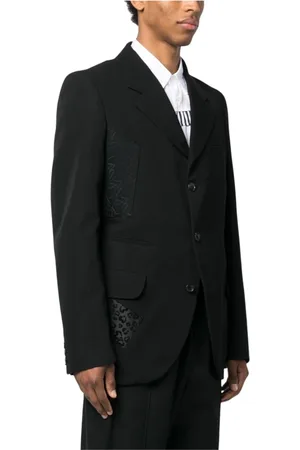 Comme des Garçons Homme, Vestes, Noir, Taille: L Blazer à panneaux en mélange de laine