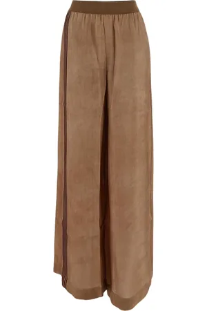 UMA WANG Femme, Pantalons, Brun, Taille: 40 FR Pantalon droit avec taille élastique femme