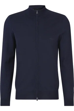HUGO BOSS Homme, Pulls, Bleu, Taille: S Cardigan Zippé