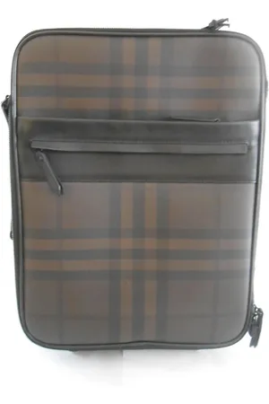 Burberry Homme, Valises, Brun, Taille: ONE Size Valise Trolley en Toile et Cuir