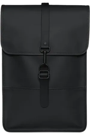 Rains Unisex, Sacs, Noir, Taille: ONE Size Mini Sac à Dos avec Fermeture Magnétique