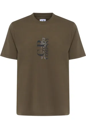 C.P. Company Homme, Tops, Vert, Taille: L Maillot Logo Vertical